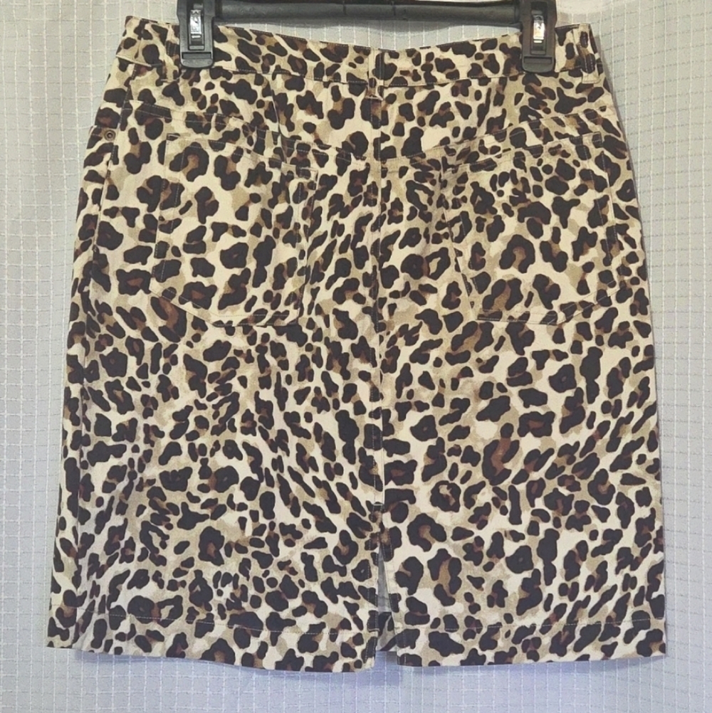 JONES NEW YORK Sport Stretch Womens Size 6 Animal Print Pencil Skirt - Picture 4 of 8